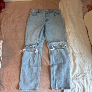 Abercrombie & Fitch 90s ultra high rise Light Blue High Rise Jeans